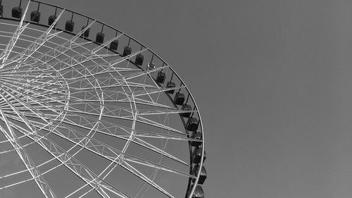 Low angle view of ferris wheel against clear sky