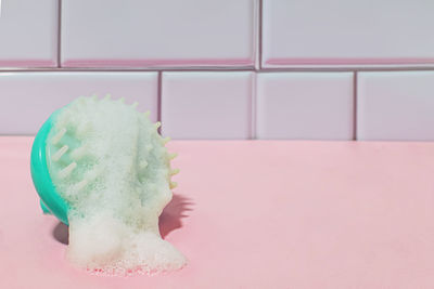 Low section of woman with soap