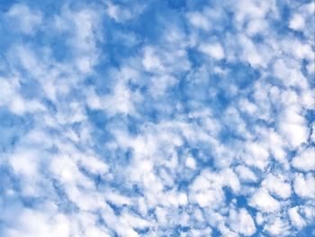 Low angle view of clouds in blue sky