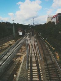 Railroad track on railroad track