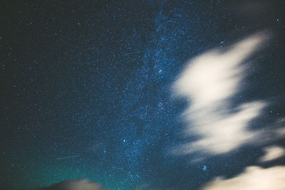 Low angle view of star field at night