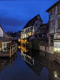 Reflection of buildings in water