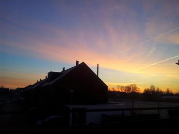 Built structure at sunset