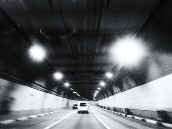 Road passing through tunnel