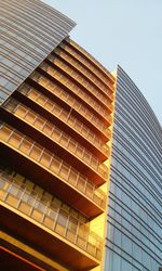 Low angle view of modern building against sky