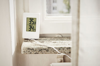 Close-up of thermostat