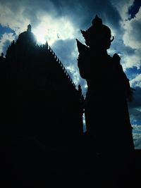 Low angle view of temple against sky