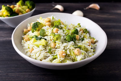 Close-up of food in bowl on table