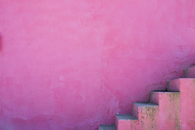 Close-up of pink wall