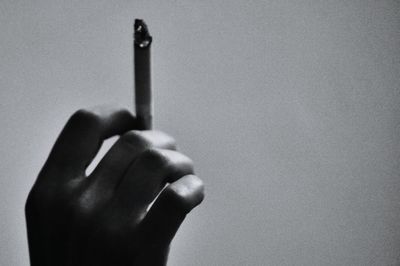 Cropped image of hand holding camera