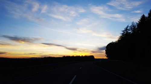 Country road at sunset