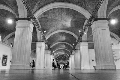 Interior of illuminated corridor