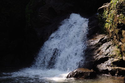 Scenic view of waterfall