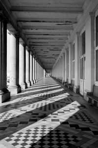 Empty corridor of building