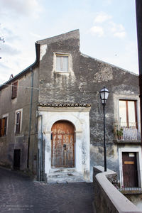 Low angle view of house