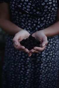 Blackberry in hands