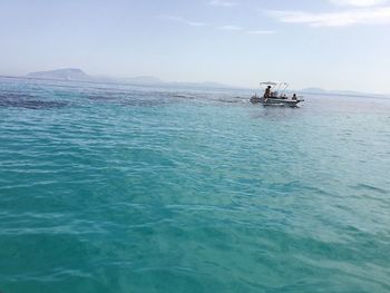 Boats in calm sea