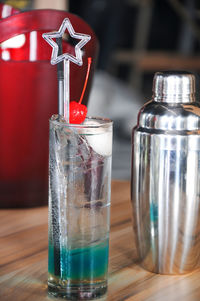 Close-up of drink on table