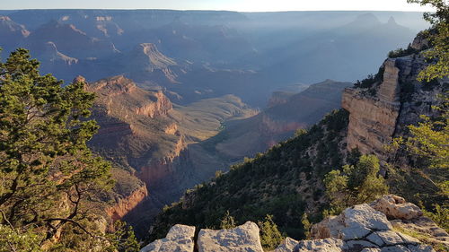 Panoramic view of landscape and mountains