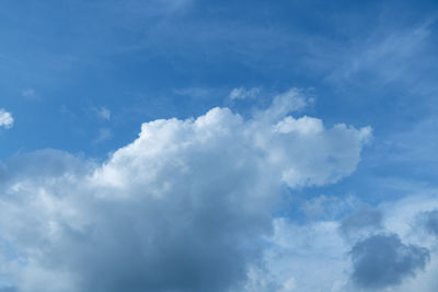 Low angle view of clouds in blue sky