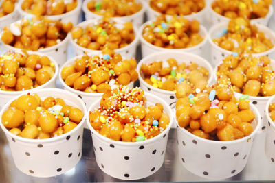 Close-up of struffoli for sale