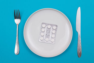 Close-up of fork on table