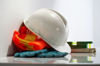 Close-up of hat on table