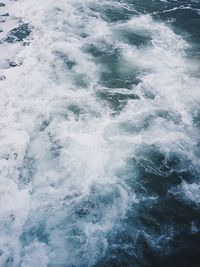 High angle view of sea waves