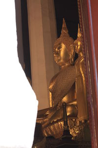 Close-up of statue in temple