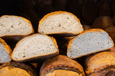 Full frame shot of bread in store