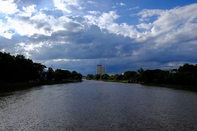 Scenic view of river against sky
