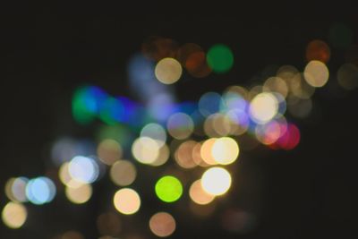 Defocused image of illuminated lights