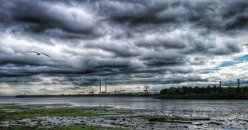 Clouds over cloudy sky