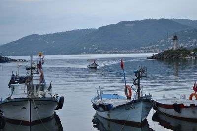 Boats in sea