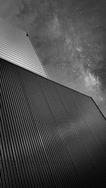 Low angle view of building against sky at night