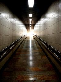 Empty subway tunnel