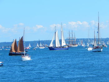 Boats in sea