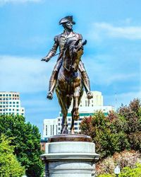 Low angle view of statue