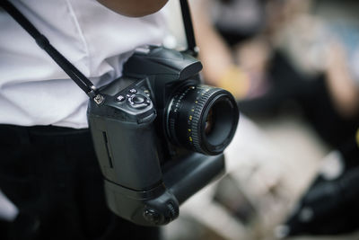 Close-up of camera