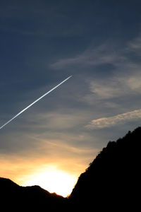 Scenic view of landscape against sky during sunset