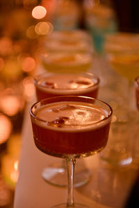 Close-up of drink on table