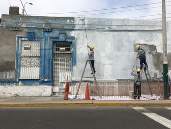 Men working at construction site