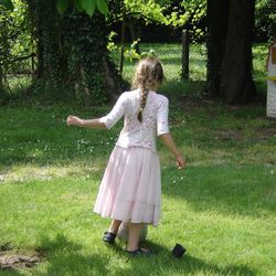 Girl playing in park