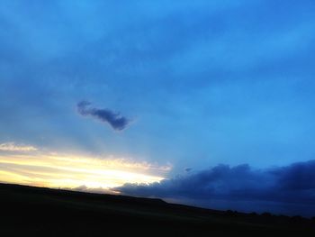 Scenic view of landscape against cloudy sky