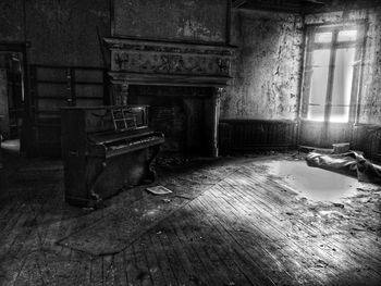 Interior of abandoned house