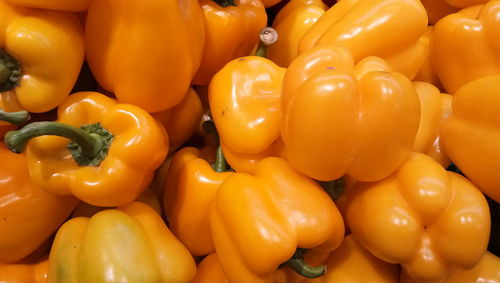 Full frame shot of pumpkins for sale in market