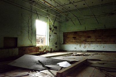 Interior of abandoned building