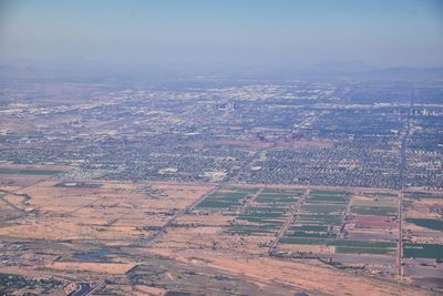 Aerial view of agricultural field