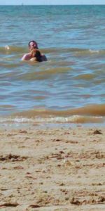 Woman relaxing on beach