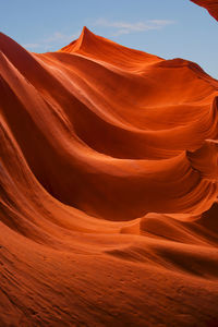 Rock formations in antelope canyon